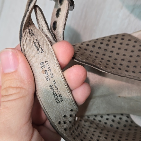 Dansko Women Jacinda Leather Wedge Heels Sandals shoes sz 39/8.5-9 - Picture 12 of 13